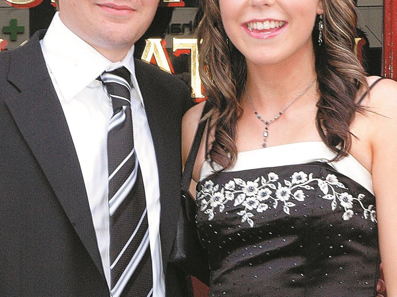 Caption: James Duignan and Therese Farrell enjoying the Grad