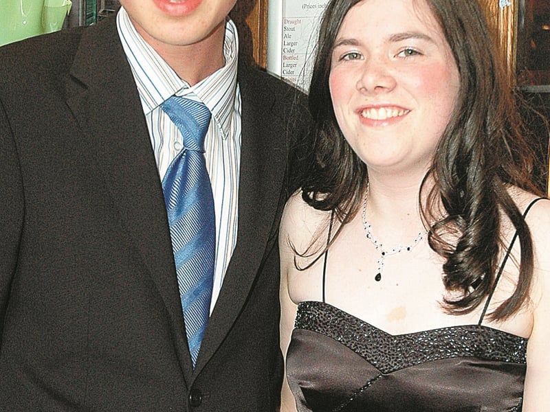 Caption: Eoghan Kavanagh and Victoria Twaddle at the 2006 St Mel's College Grad