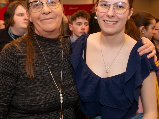 Proud mother Anne Heffernan with daughter Andrea who was a Laois/Offaly Garda Youth Award recipient.