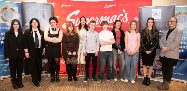 Laois/Offaly Garda Youth Award recipients 'Creative Cluster.'