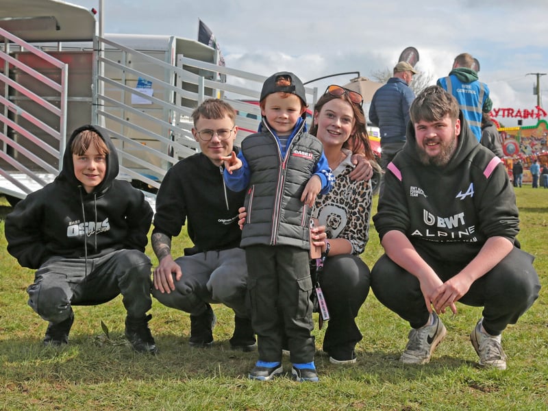 Caption: Zaharevesai Emils, Max and Klavs Mulvihill, Amber and Noah Quinn were among the thousands of people in Drinan, Ballymahon for the 90th County Longford Ploughing Championships Picture: Shelley Corcoran