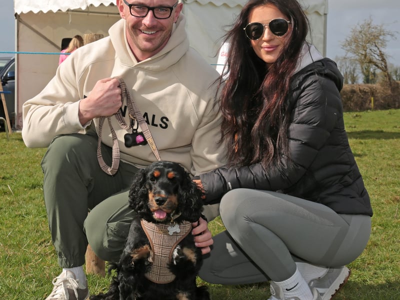 Caption: The dog show was a central part of the 90th Longford Ploughing Championships and Caoibhín Nealon and Tara McHugh are pictured with Nala Picture: Shelley Corcoran