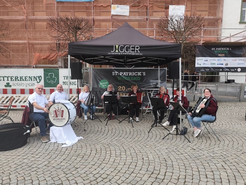 Bellows and Beats had the honour of opening the St Patrick's weekend festival