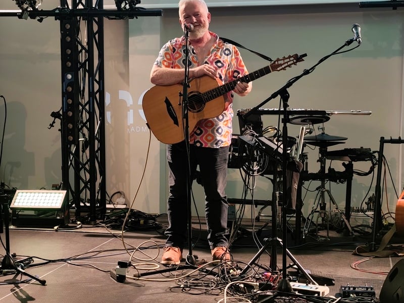 Letterkenny musician John Muldowney performing at the St Patrick's weekend festival in Rudolstadt