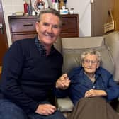 Daniel O'Donnell paid a visit to Mrs Hynes on her 109th birthday
