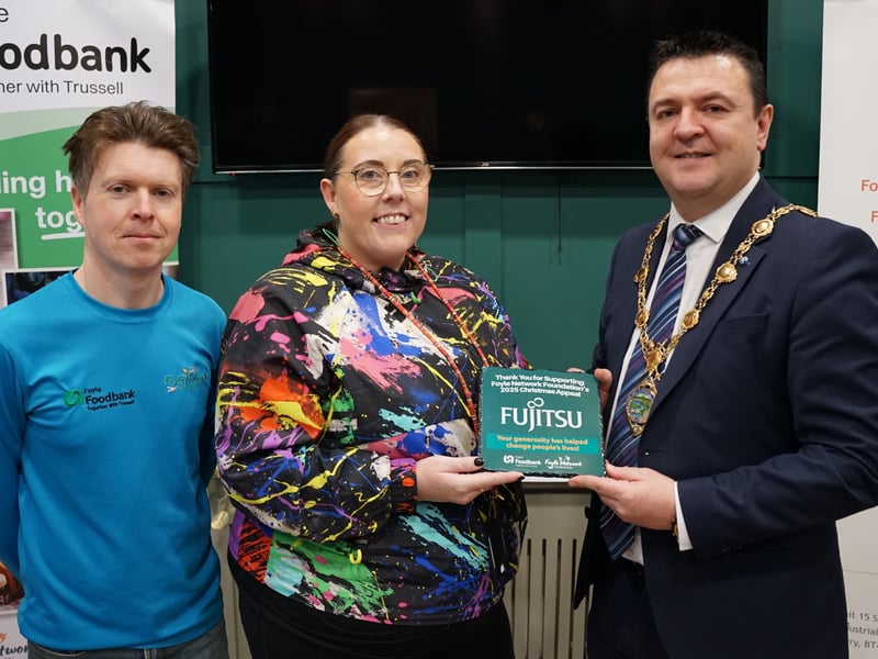 Fujitsu, one of six local businesses involved in corporate volunteering, went even further with a huge food donation and year-round collections at their office.
