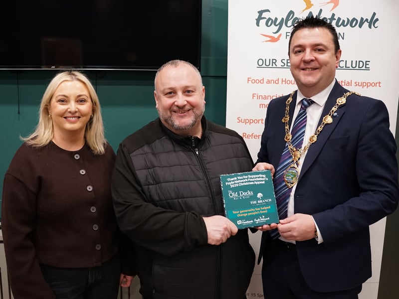The Old Docks and The Branch Bar & Grill continued their Christmas support with another significant financial donation, made possible by their staff and patrons.