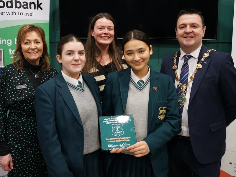 Thornhill College made the largest school donation, with pupils leading the collection and preparing and wrapping hampers themselves.
