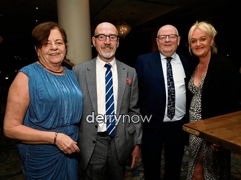 Lynn, John, Gary and Donna at the Doire Trasna 25th anniversary dinner dance held in the City Hotel.