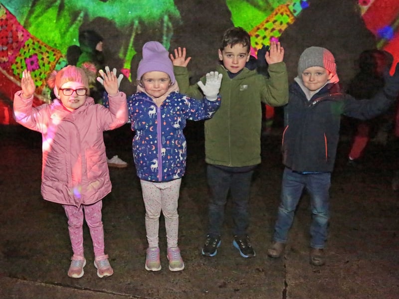 Caption: Millie and Ellie Reynolds, Seanie and Ben Wynne