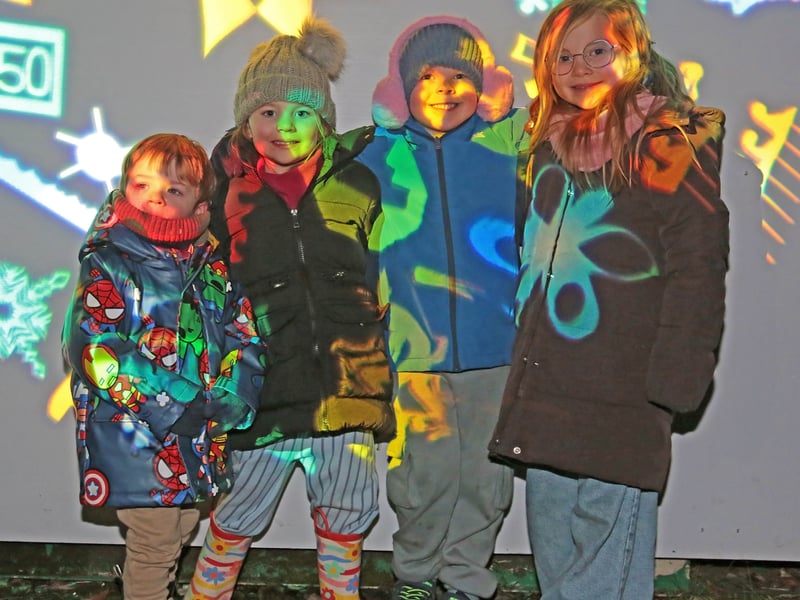 Caption: Ruben, Paige, Kayden and Amber Fox
