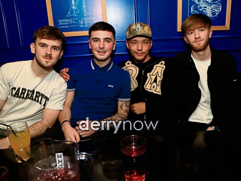 The Lads enjoying a night out in the new-look Bentley. 