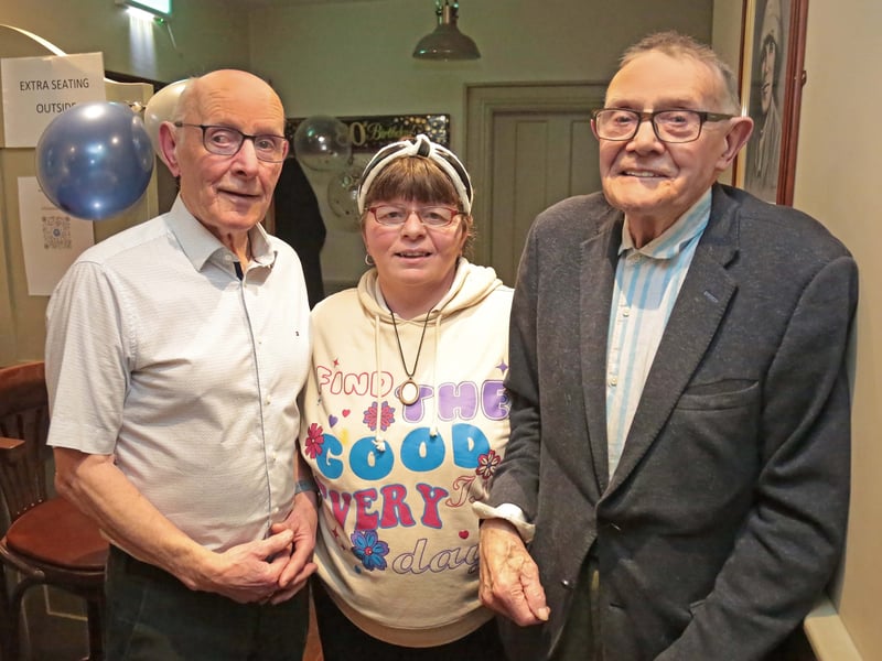 Caption: Jody Sheridan with Sarah Small and Dessie Taylor
