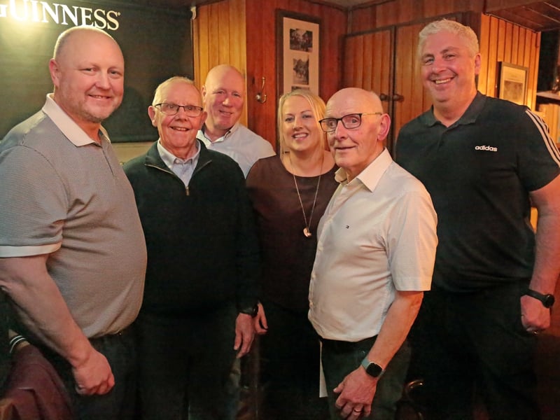 Caption: Niall, Martin, Elaine and Jody Sheridan, Eugene Fitzpatrick and Michéal Gettings Picture: Shelley Corcoran