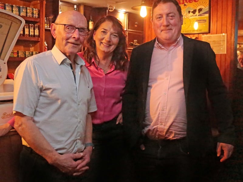 Caption: Jody Sheridan with Seamus Flynn and Collette Smith