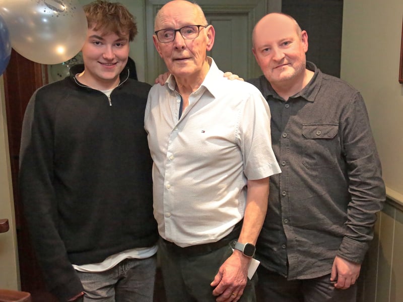 Caption: Rory McBride, Jody Sheridan and Stephen McBride