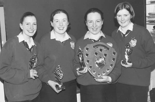 Use the Next > above or below to go through the gallery In this trip Down Memory Lane in Longford, we feature a selection of black and white photographic memories from 2001, including the Ardagh senior citizens party, St Mel's Musical Society, Meán Scoil Mhuire and the Credit Union. Down Memory Lane | Moyne All-Ireland champions and Longford Association in London dinner dance from 2001 Down Memory Lane | Lovely photos from Granard GAA dinner dance and Santa's visit to Longford in 2000 Down Memory Lane | Longford's marathon women run for Chernobyl in 1999 and Declan Nerney guest at St Christopher's Sports Day Use the Next > above or below to go through the gallery Caption: Meán Scoil Mhuire, Longford are French Night table quiz winners: Scoil Mhuire, Longford team of Grainne Fox, Kathleen Gorman, Teresa Foley and Karen Browne which won the Table Quiz contest at the annual 'French Night' organised by the Midland Branch of the French teachers association in Carrick-on-Shannon