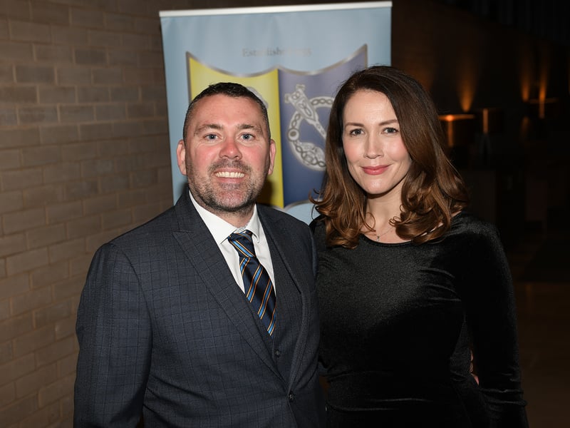 Caption: Longford Association in London Vice Chairperson Ciaran McGann (Kenagh) and his wife Lora (Drumlish) at the association’s 67th annual dinner dance in the Clayton Hotel, Chiswick in West London last Saturday night. Ciaran was also MC for the evening. Picture: Malcolm McNally Photography