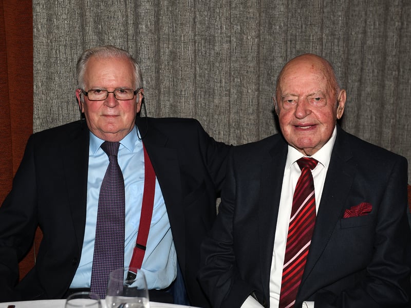 Caption: Peter Cunningham (Longford Town) and Mattie Lennon (Aughnacliffe) enjoying the 67th Longford Association in London dinner dance in the Clayton Hotel, Chiswick last Saturday night. Also see pages 16 & 17 for more photographs Picture: Malcolm McNally Photography