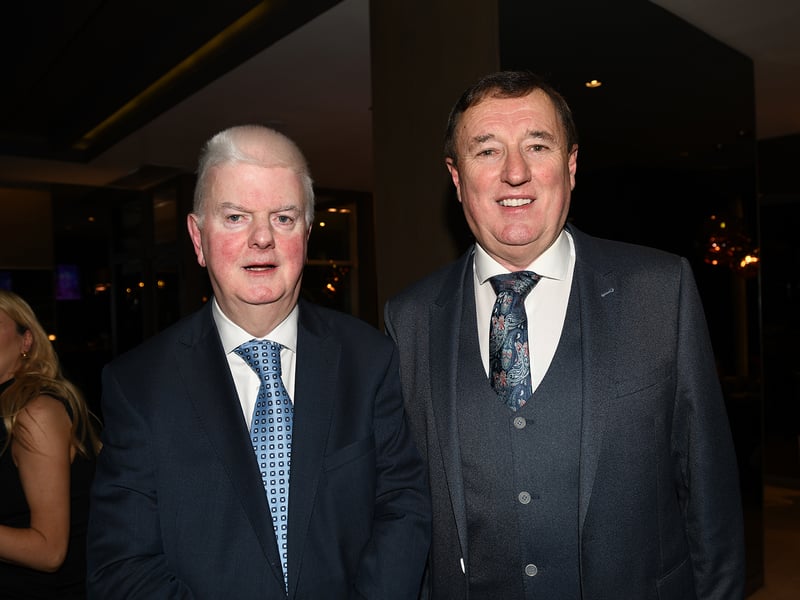 Caption: Eamonn McPartland and John Rabbitt from the Longford Association in Dublin at the 68th annual Longford Association London dinner and dance in  the Clayton Hotel Chiswick in West London on Saturday, February 3 Picture: Malcom McNally Photography 