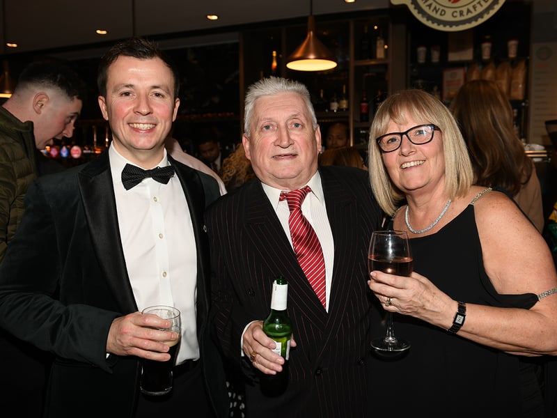 Caption: Longford Association in London PRO John Glennon (Lanesboro) and Jim and Marian O’Neill enjoying the 68th annual Longford Association London dinner and dance in  the Clayton Hotel Chiswick in West London on Saturday, February 3 Picture: Malcom McNally Photography 