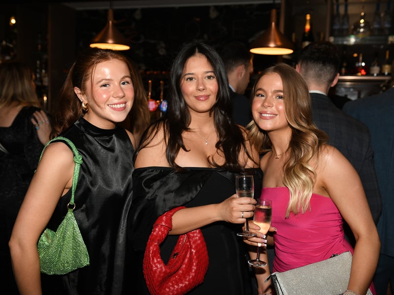 Caption: Caitlin Horohoe, Gemma Leong and Roisin Horohoe (Lanesboro) enjoying the 68th annual Longford Association London dinner and dance in  the Clayton Hotel Chiswick in West London on Saturday, February 3 Picture: Malcom McNally Photography 