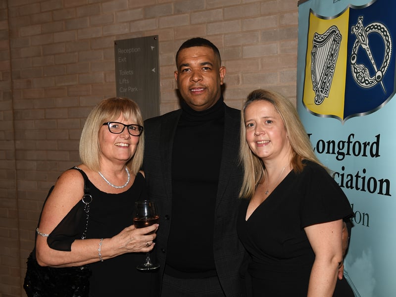 Caption: Marian O’Neill and EJ and Karen Barton enjoying the 68th annual Longford Association London dinner and dance in  the Clayton Hotel Chiswick in West London on Saturday, February 3 Picture: Malcom McNally Photography 