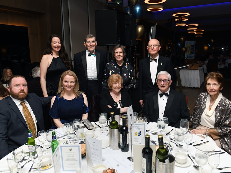 Caption: Longford Association in London Treasurer Michael McCann (Newtownforbes) is pictured standing right with some of his guests at the 68th annual Longford Association London dinner and dance in  the Clayton Hotel Chiswick in West London on Saturday, February 3 Picture: Malcom McNally Photography