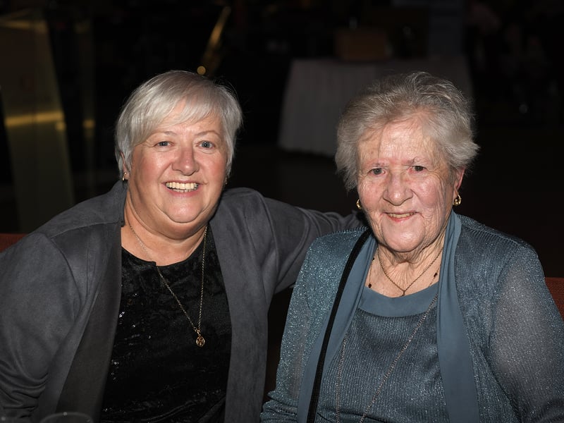 Caption: Longford Association in London Life President Mary McKenna is pictured right with her daughter Marie at the 68th annual Longford Association London dinner and dance in  the Clayton Hotel Chiswick in West London on Saturday, February 3 Picture: Malcom McNally Photography
