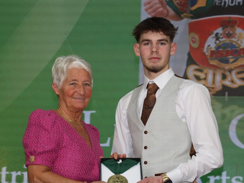 MARTIAL ARTS The 2025 Martial Arts Award winner is Liam Grant, Strike Martial Arts Academy, Derry In April at only 16 years of age “Lightening Liam” a Strike Martial Arts Academy member went with Team Ireland to the ISKA European Championships in Malta. It was a major international event with Liam facing three tough opponents from Slovenia, Ukraine and Romania. He overcame them all to take the European title. The victory marked a turning point in Liam’s career, establishing him as one of the brightest young fighters in Europe. Only two weeks later at the ISKA Irish Open at the Templemore Sports Complex in Derry, Liam competed in three back-to-back fights in a single day, emerging victorious in all of them. His performances saw him become a back-to-back Irish Open Champion with the titles coming in two different weight divisions - 60kg in 2024 and 65kg in 2025.