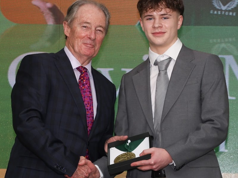 SOCCER The winner of the 2025 Soccer Award is Gavin McAteer, Finn Harps A graduate of the Milford Utd Football Club Academy, Gavin moved to join Finn Harps and was soon promoted to the First Team squad. The attacking midfielder became the youngest ever player at 15 to feature for Harps in a league game when he came on as a sub against Kerry in May 2024. Gavin’s performances have been attracting attention from cross-channel clubs, including Nottingham Forest and Celtic. He has already made 48 senior appearances for Harps and has featured seven times in the Republic of Ireland U17 sides. That included making his World Cup debut as a sub in Doha as the Irish recorded a 4-1 victory over Panama. Gavin and fellow Harps player Josh Cullen both made their first full starts in the 0-0 draw with Paraguay to top their Group.