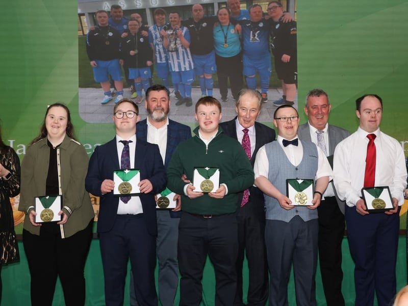 SPECIAL ATHLETEFinn Harps League of Ireland Down Syndrome Futsal Team: Anna Hennessy, Daniel McGilloway, Daniel O'Reilly, David Crawford, Hughie Sweeney, Kealan Doherty, Lianne Kelly, Meg Carr and Shaun McCosker. On Sunday 16th of November there was success for the Finn Harps Down Syndrome Futsal Team who won the 2025 Cairdeas Cup at the Sports Ireland Complex in Dublin. The successful team were accompanied by coaches Danny Ferry, Tony McNamee and the Head of Harps Foundation Stephen McNutt. Harps won four of their five games with victories coming against Derry, Bohemians, Wexford and Cork. With three clubs still in with a chance of taking the title, Harps had to win that last game against Cork and they did thanks to a Hughie Sweeney hit-trick on a final scoreline of 3-0. Hughie Sweeney netted 13 of the 16 Harps goals over the five games. The other scorers were Daniel O’Reilly, Leanne Kelly and Shaun McCosker.