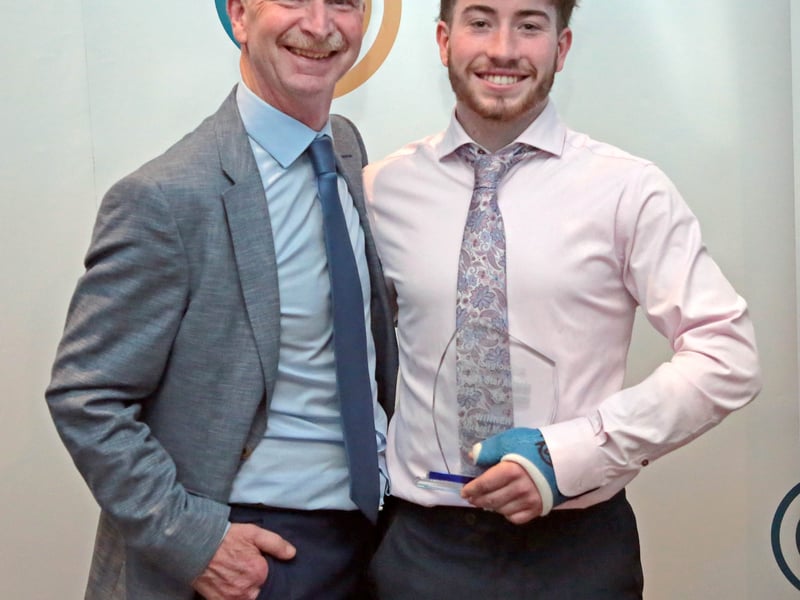 CAPTION: Michael and Micheál Mulcahy (GAA Hurling award winner) at the the Longford Leader Sports Awards 2025, in association with Longford Sports Partnership Picture: Shelley Corcoran