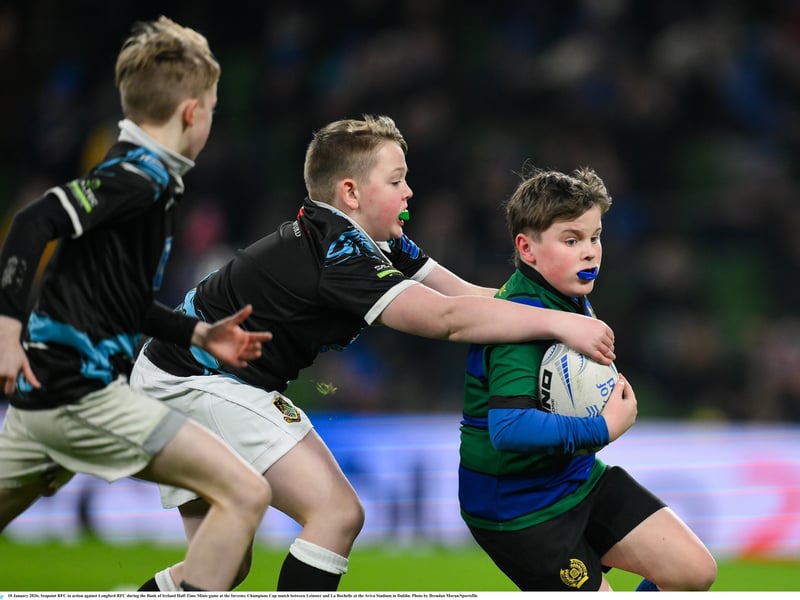 PICTURES | Young Longford rugby stars shine at Aviva during half time ...