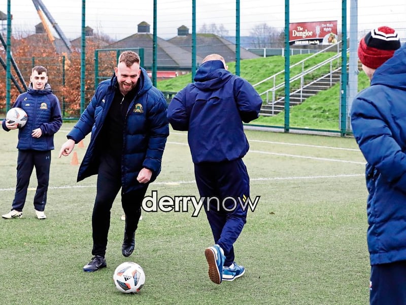 Don Boscos coaches taking part the IFA NCC Coaching Course at Leafair pitches.