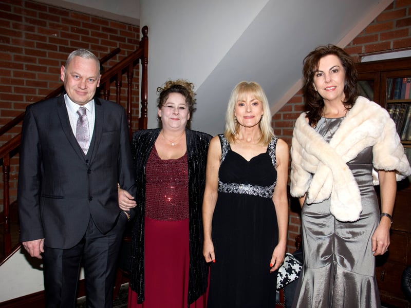 Caption: Andy and Jo Bell with Anne Nixon and Felicity O'Flanagan