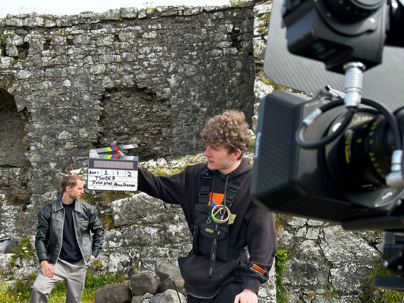 Assistant Camera Adam Maher and Actor Desmond Eastwood