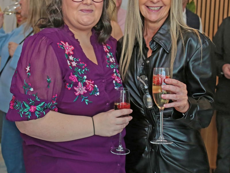 Caption: Orla McElligott and Marie Farrell at the launch of 'The Salon No. 1
