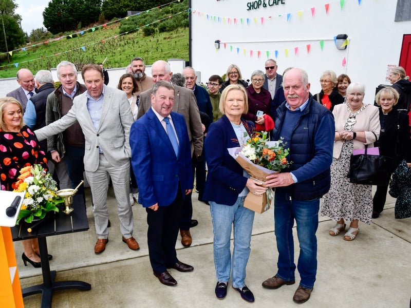 A bouquet of flowers presented to Eileen Dunne by Ger Murphy.PICTURE: HARRY REID