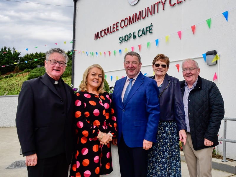 Fr. Larry Wallace, Maura Tynan, Cllr. Pat Fitzpatrick, Mary Kelly and Tom Tynan.PICTURE: HARRY REID