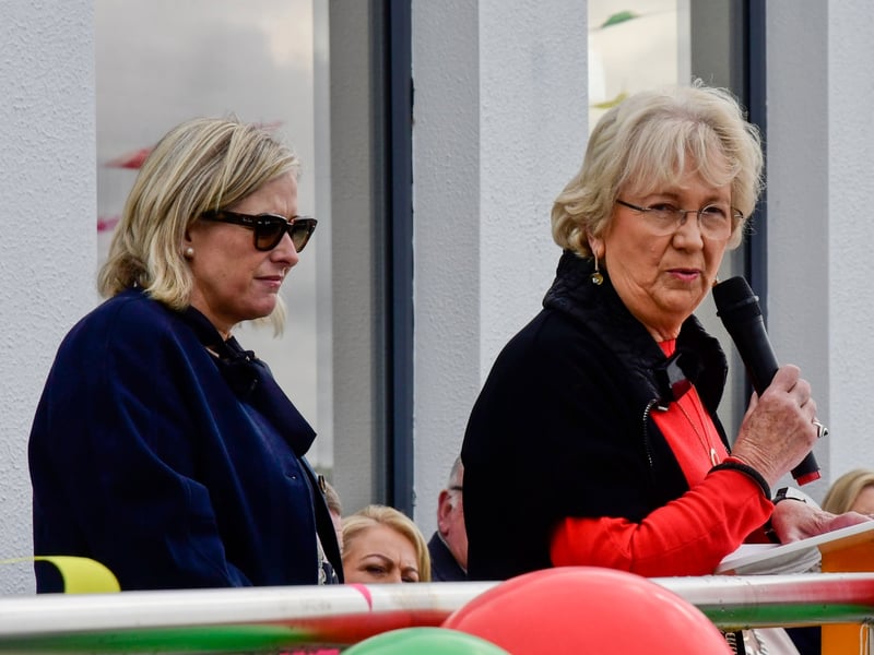 Julie O'Brien and Mary Fogarty addressed the gathering.PICTURE: HARRY REID