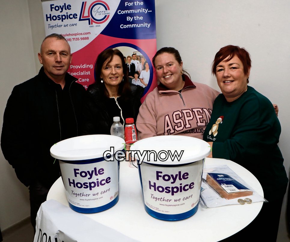 Briege O'Neill and Marie O'Neill, organiser of the Luxury Big Breakfast, in memory of Aisling O'Neill, in aid of the Foyle Hospice and St. Vincent de Paul, and held in the Owenbeg Centre of Excellence, Dungiven. Included on left Eamon and Karen Feeney. (Photos - Tom Heaney, nwpresspics) We want your photos to feature on the website via our Camera Club. Do you have a great photo from life in the locality? Whether it’s a party, wedding, communion, landscape, a quirky shot from your archives, or a simple everyday moment, we want your snapshots. We are inviting people to share photos that capture the spirit of the county. From special occasions to quieter moments, your pictures help tell the story of everyday life in our community. To submit: Go to the Camera Club page and follow the instructions to upload your photo. Include your name, where it was taken, and a short caption if you can.  Your photo could be featured on our website and newspaper and seen by readers across the county and beyond.  TAP HERE TO SUBMIT YOUR PICTURES TODAY