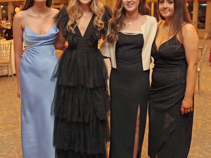 Caption: Annie annd Norah Drake, Amy Moran, Aoibhe Lynch at the Mullinalaghta Ladies’ Football Club Gala Ball in the Crover House Hotel on Sunday, December 28 Picture: Shelley Corcoran