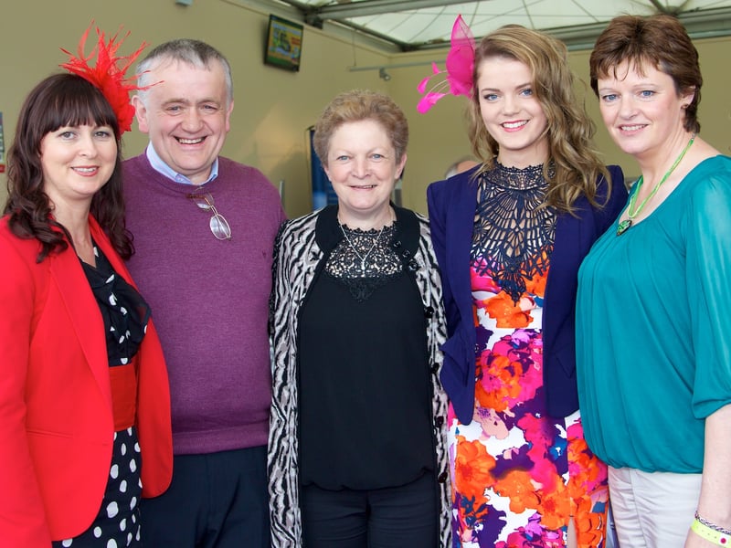 Caption: Betty Farrell, Brendan, Mary and Sarah Hanley, and Carmel Farrell.