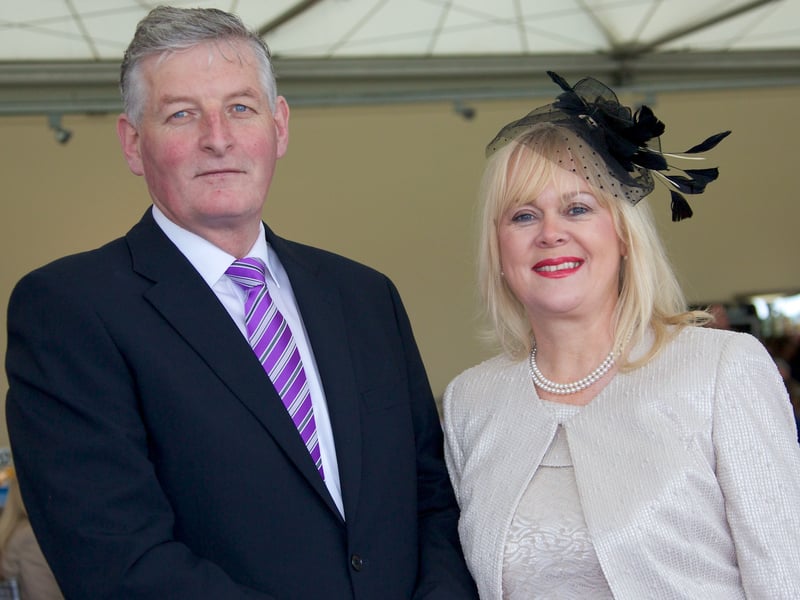 Caption: Fintan McGill and Brid Cahill, O'Brien & Co., Longford town.