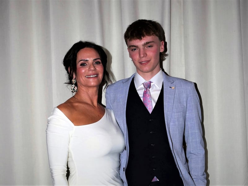 CAPTION: Grattan Og and Grattans Ladies presentation and social night. Dee Monahan with her son Jack Finegan. Photo: Syl Healy