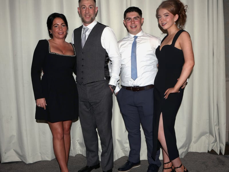 CAPTION: Grattan Og and Grattans Ladies presentation and social night. Jillian, Mikey, Willie & Caitlin Stokes. Photo: Syl Healy