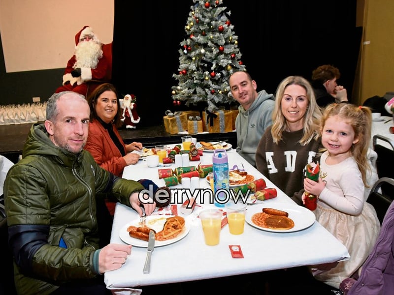 Breakfast with Santa in An Cumann, Dungiven, raising funds for the St Canices GAC Christmas Appeal.