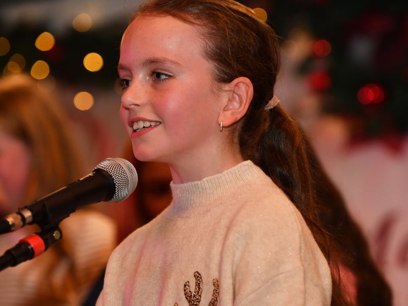 Caption: Eleanor Kenny performing at the Colehill NS 'Toy Show'