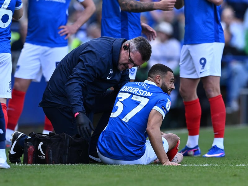 Like Devlin, Anderson suffered a hamstring issue in the opening stages of Pompey's triumph over Leicester earlier this month. The January arrival is also set to miss out on the final day encounter against his former side. 